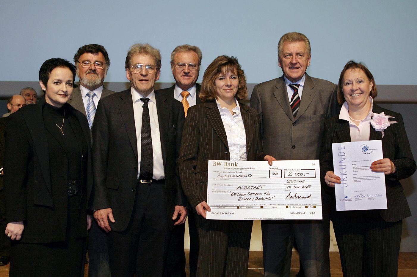 Verleihung Eine-Welt-Preis Baden-Wrttemberg 2007 
